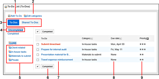 To-Do List (To-Do List) Screen