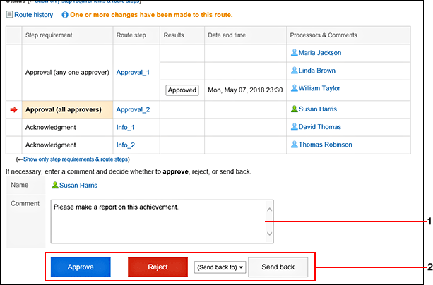 Process unprocessed requests screen