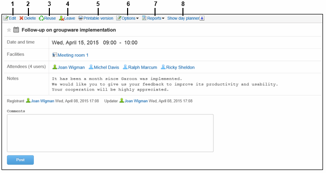 Appointment Details Screen for Regular Appointments