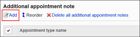 Image of the link for adding appointment type links