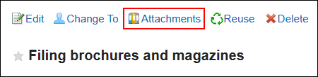 Screenshot: The "Attachments" action link is highlighted on the "Messages details" screen