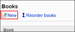 Image with Action link for creating book