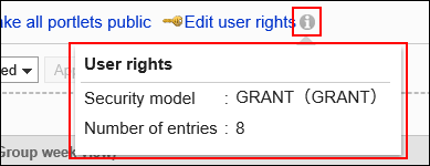 Image of user rights screen displayed by clicking the icon