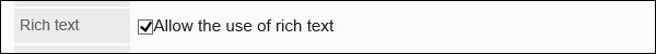 Image of permission to use Rich Text Formatting