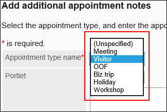 Image of entering an appointment type name