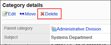 Image of a delete detail action link