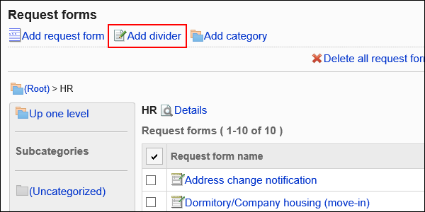 Image of adding dividers