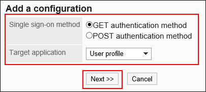 Image of selecting a single sign-on method