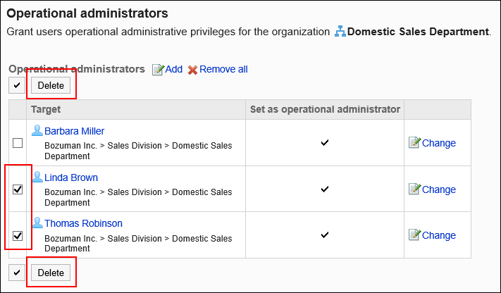 Image showing the setting of an operational administrator