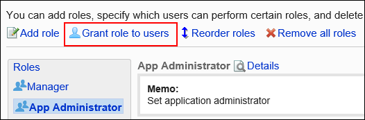 Image of selecting a role adding users