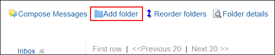 Image of the Add Folder action link