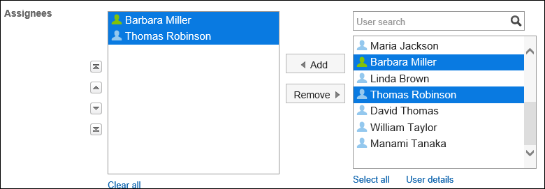 Image of setting assignees