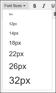 Image of changing the font size