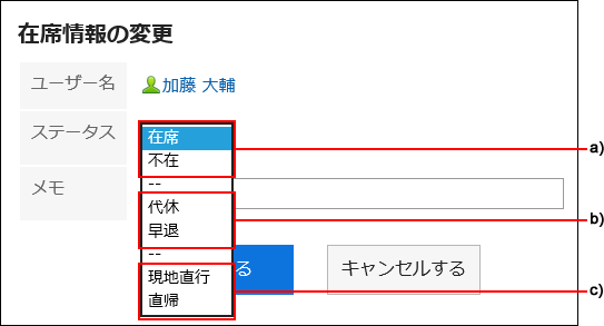 Image describing the display order of statuses