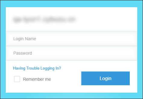 Screenshot: Login Name and Password fields are displayed