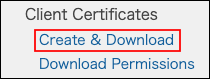 Screenshot: "Create & Download" is highlighted