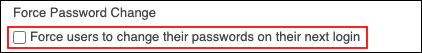 截圖：未勾選「要求使用者在下次登入時變更密碼」的核取方塊