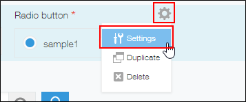 Screenshot: The "Settings" icon (the gear-shaped icon) is outlined in red