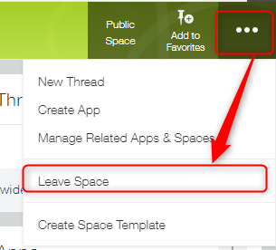 Screenshot: Clicking the "Options" icon and "Leave Space"