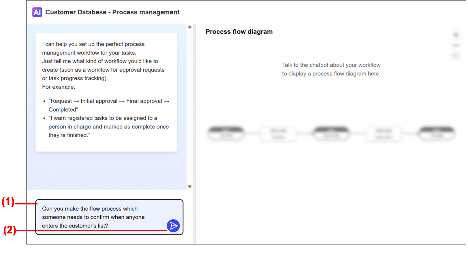 Screenshot: The AI Process Creator in use