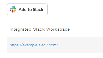 Screen of Integrated Slack Workspace
