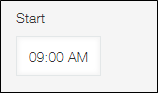 Screenshot: Example of a "Time" field