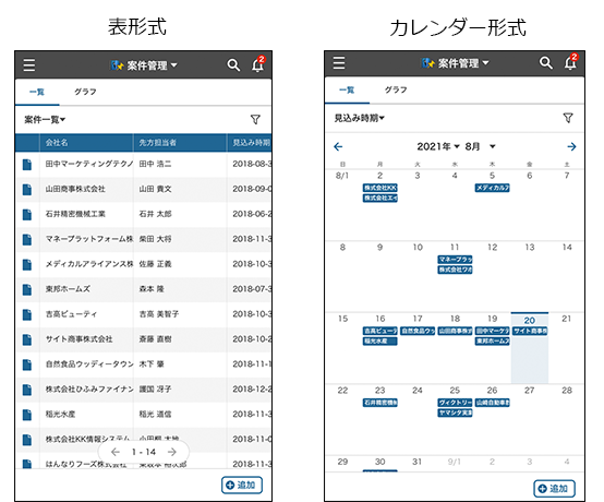 レコード一覧