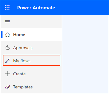截圖：已登入Microsoft Power Automate的頁面