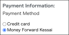 Screenshot: Payment Information